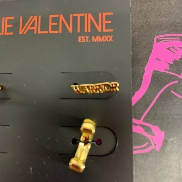Billy Valentine 14k GP  Warrior Stack Earrings - Picture 4 of 5